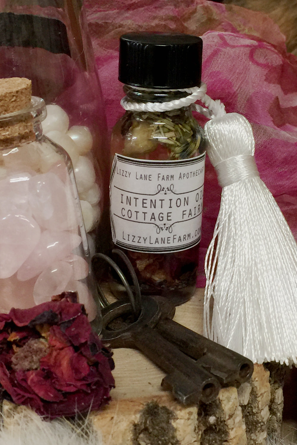 cottage garden fairy intention oil, wiccan spell oil