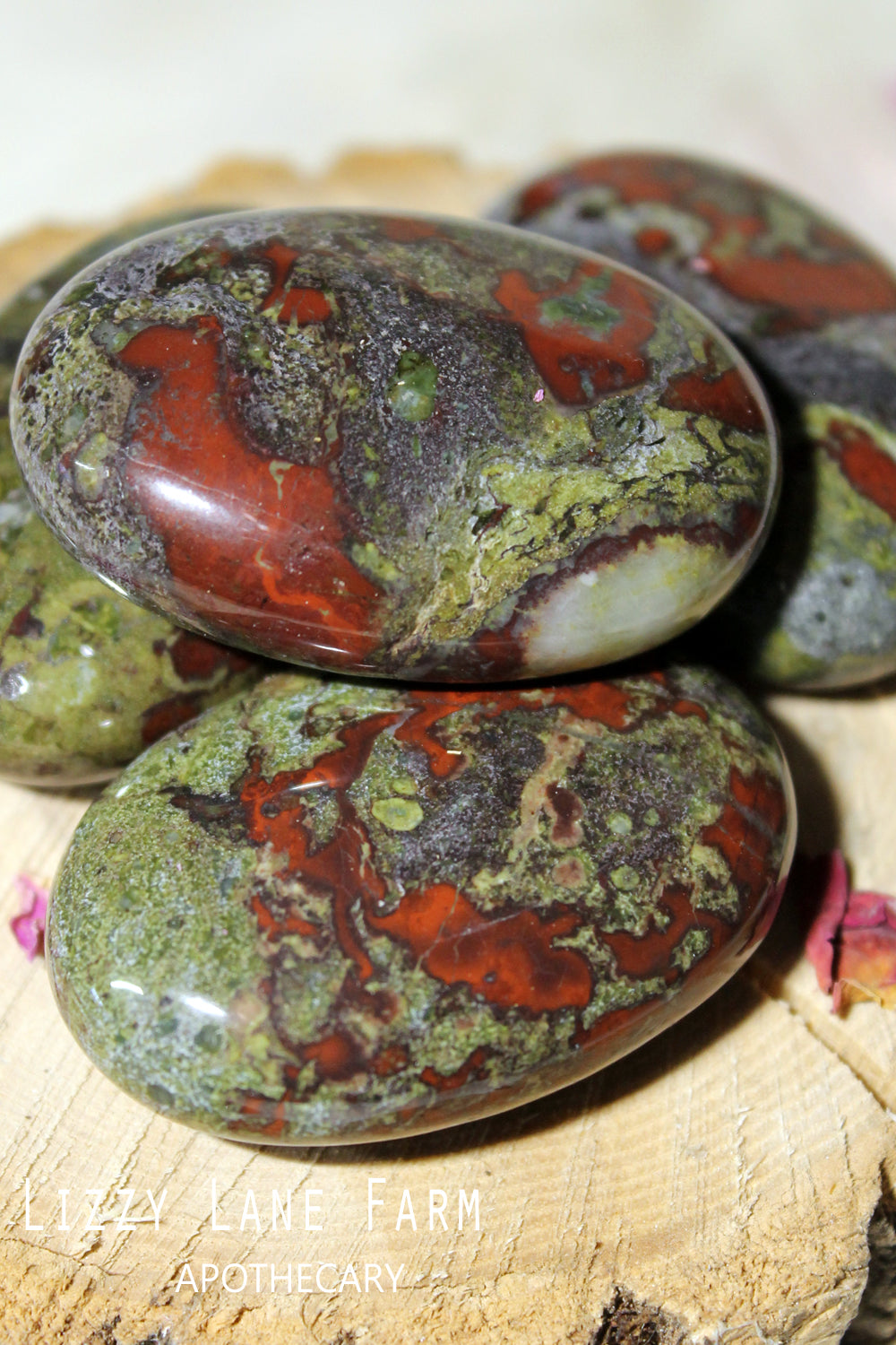 Dragons Blood Jasper Palm Stone