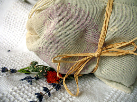 Dream Pillow Sachets- mugwort dream herb, set of 2 - Lizzy Lane Farm Apothecary