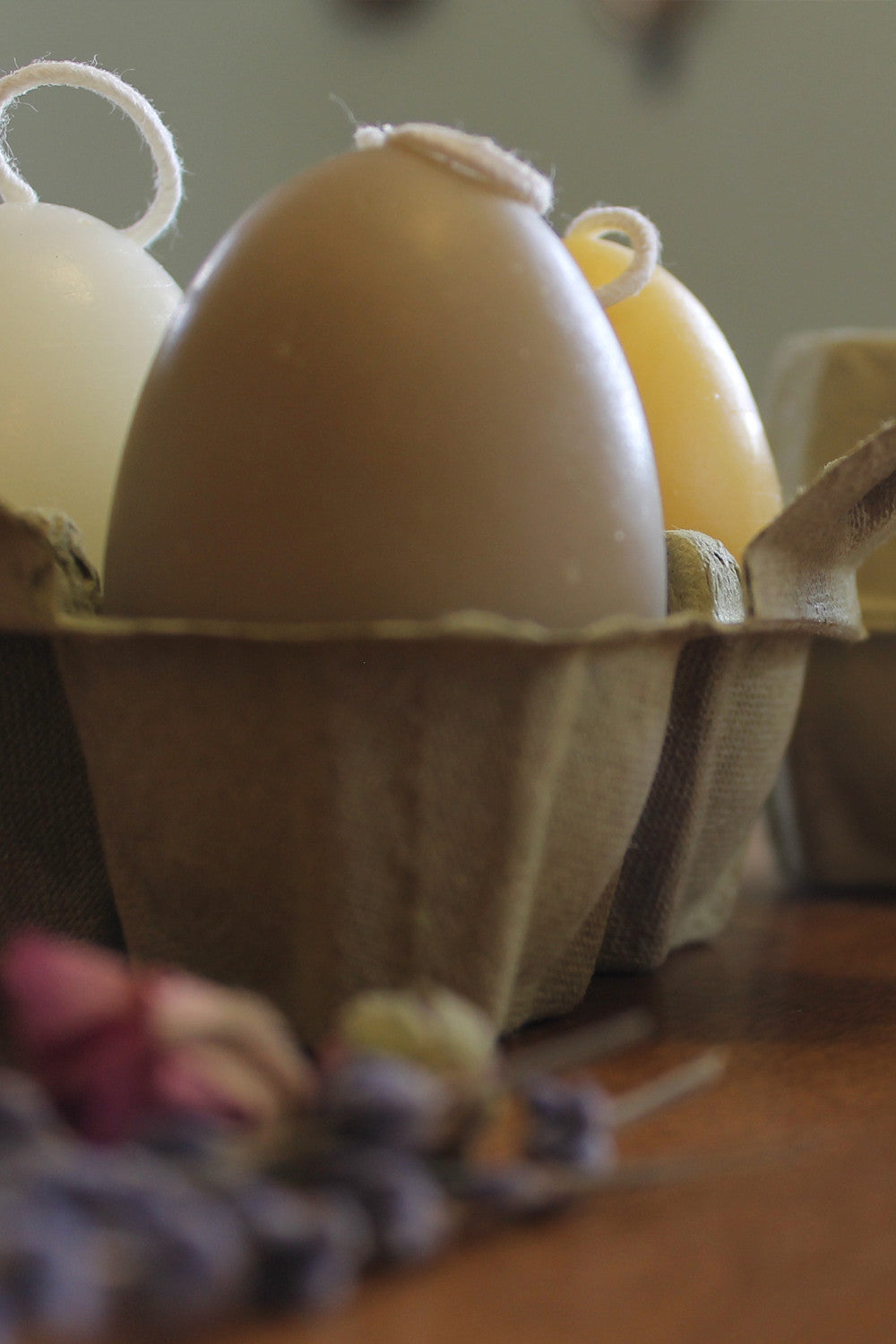 Egg Candle Gift Set- Bayberry and Beeswax Candles - Lizzy Lane Farm Apothecary