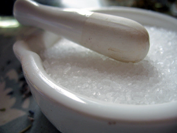 Organic Bath Salts: Atlantic Sea Salt- Sweet Sleep- Bulk Jar - Lizzy Lane Farm Apothecary