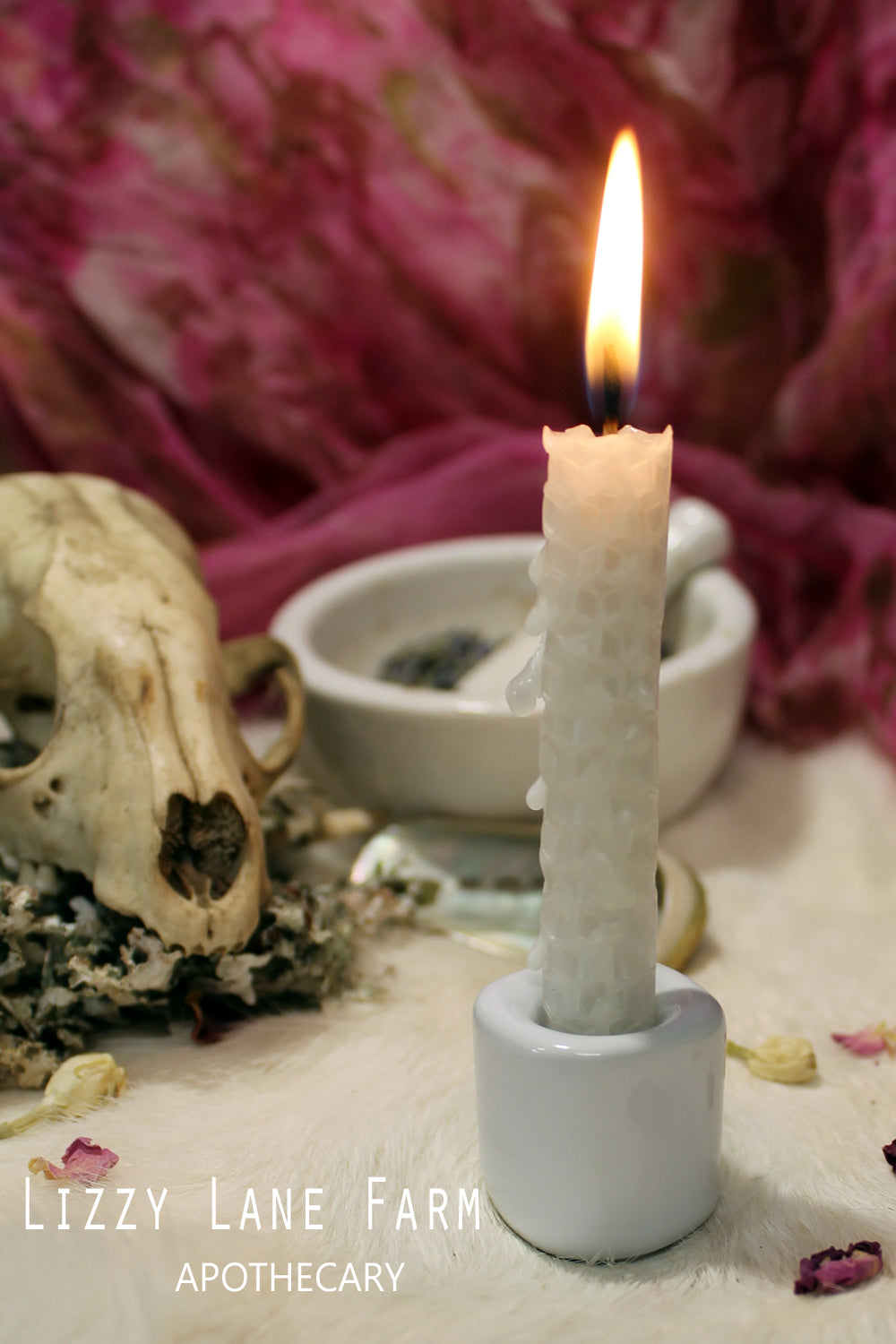 Hand-rolled Beeswax Ritual Candle Set