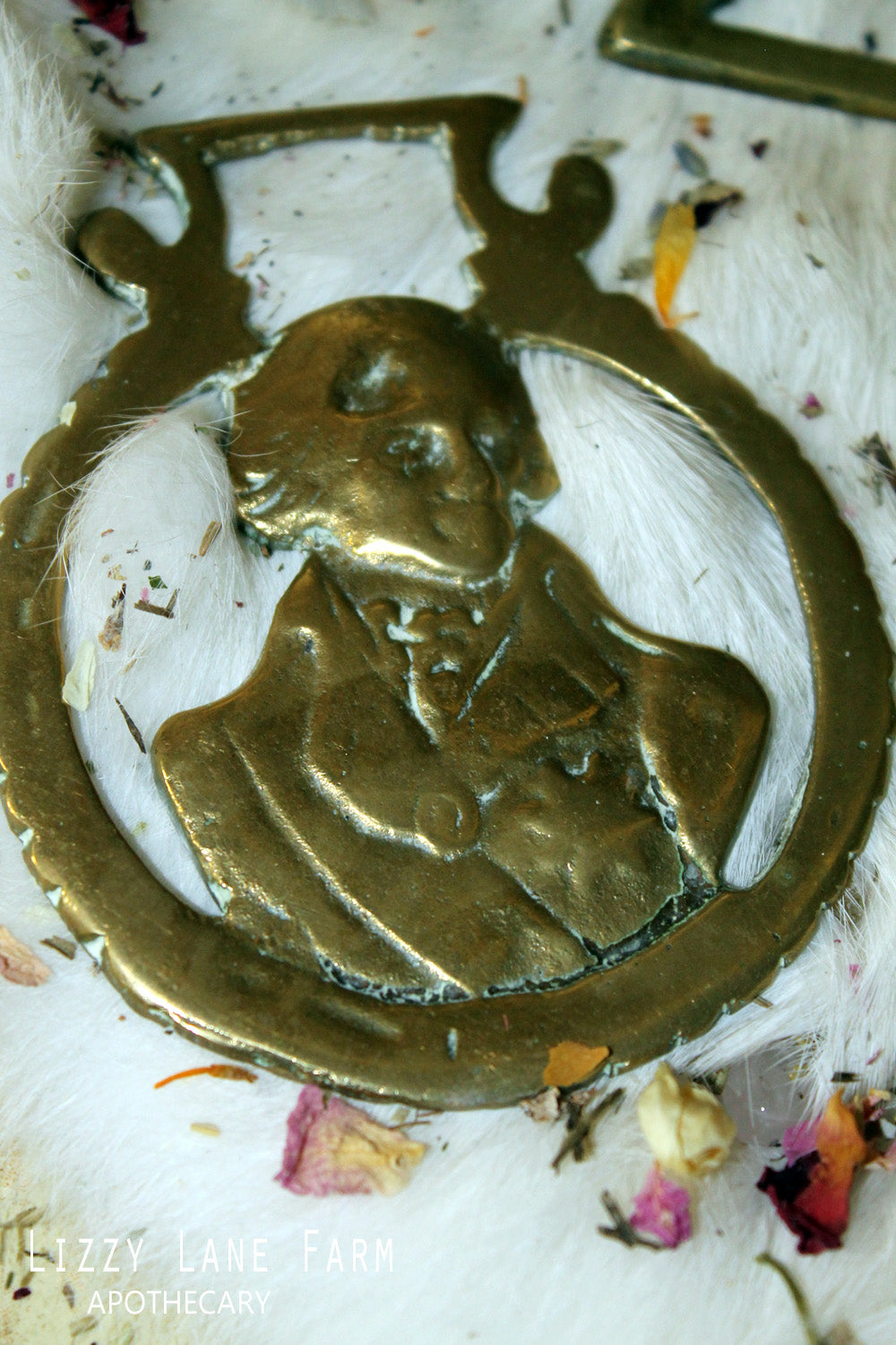 Brass Horse Harness Head Ornament Man Head Brass Horse Medallion