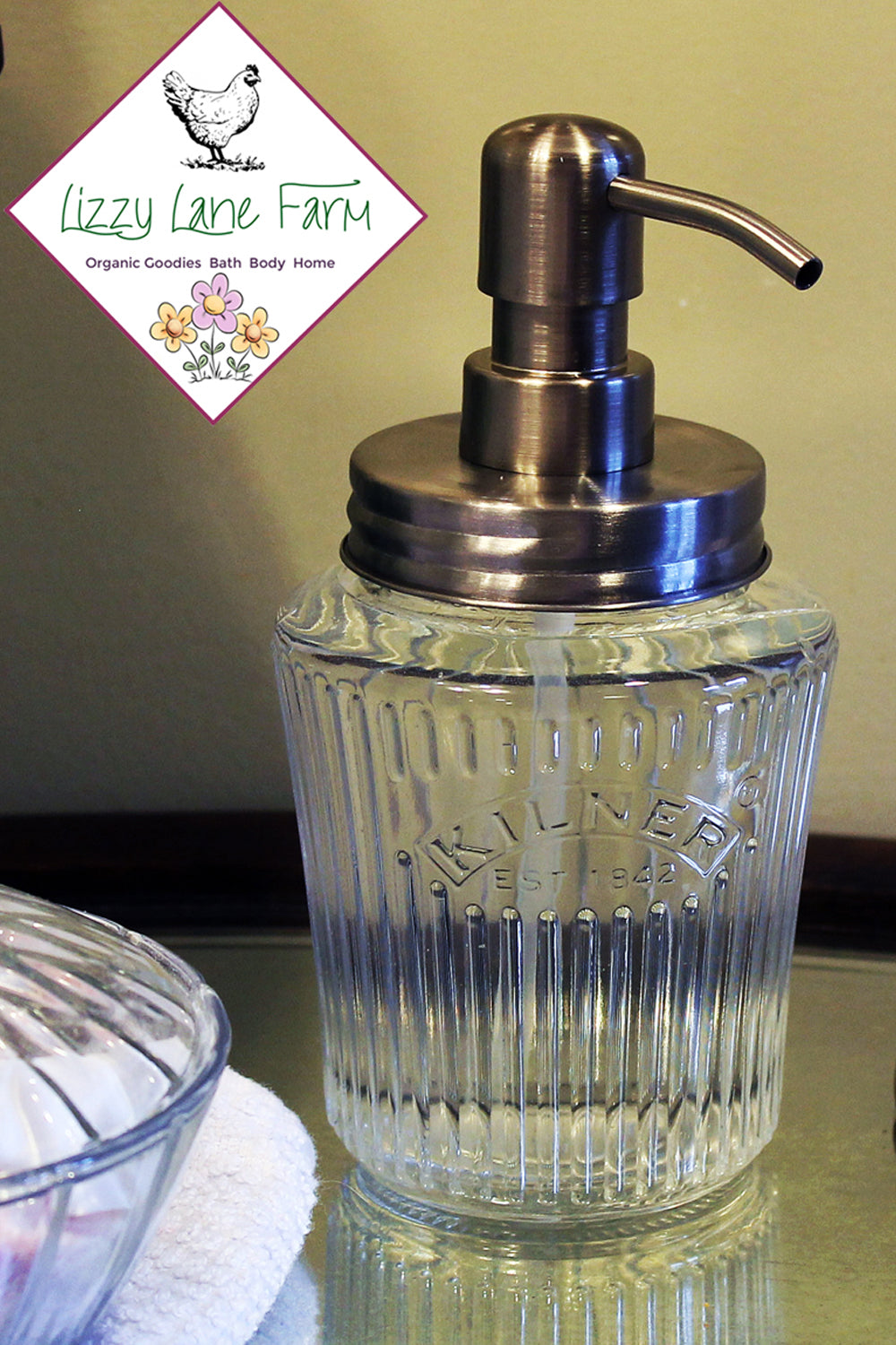 Stainless Steel Antique Kilner Jar Soap Dispenser-Soap, Foaming Soap or Farm House Style Pump - Lizzy Lane Farm Apothecary