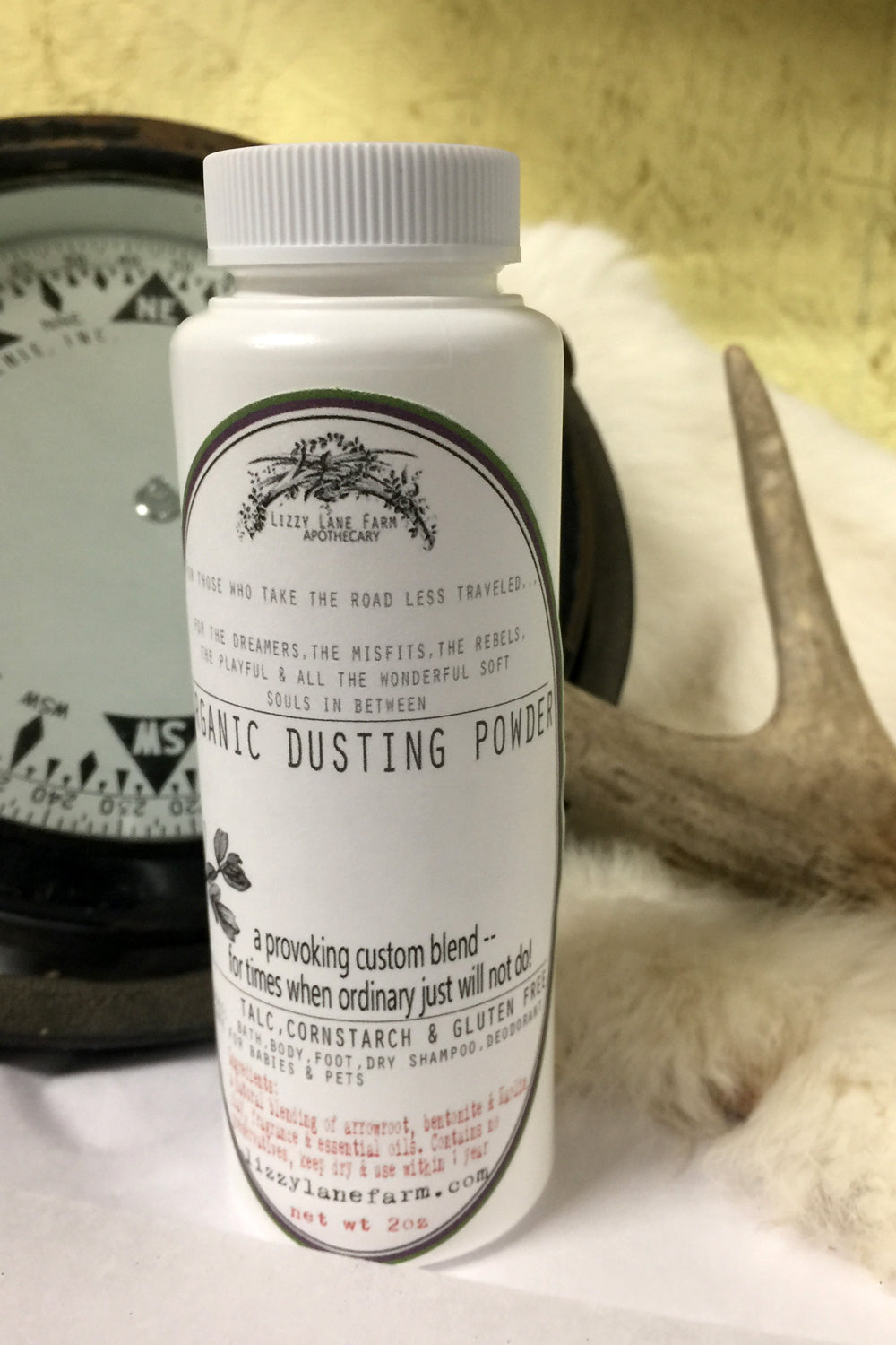 Organic Dusting Body Powder Shakers: Talc, Cornstarch & GMO free: PICK • YOUR • SCENT :: Herbal Blends - Lizzy Lane Farm Apothecary