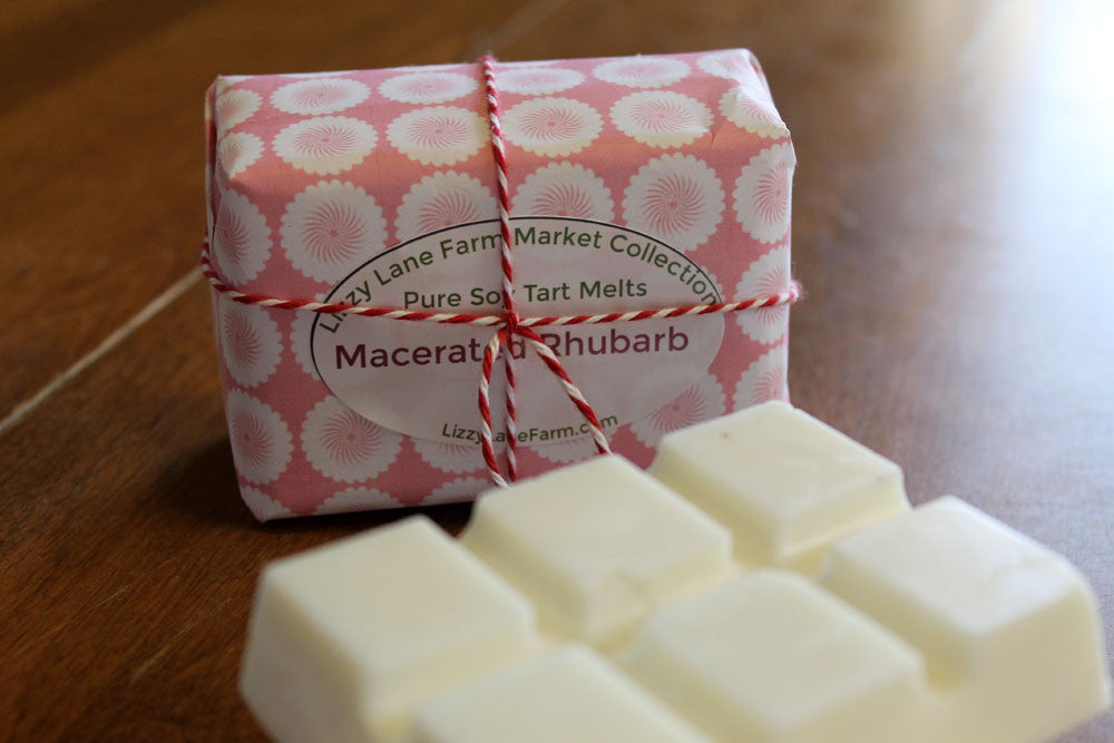 Macerated Rhubarb Wax Melt Tart - Lizzy Lane Farm Apothecary