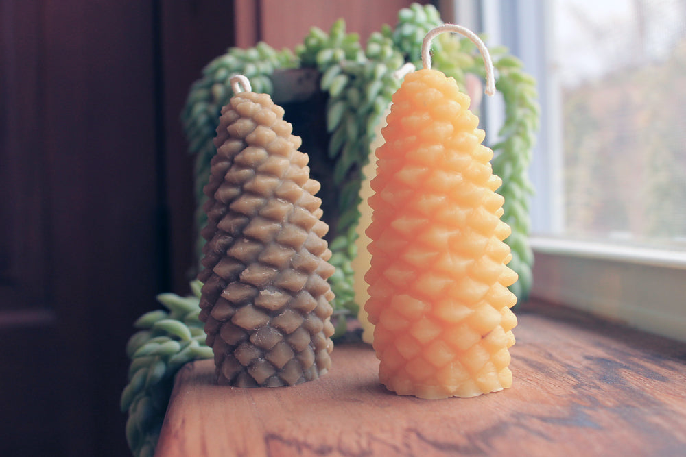 Beeswax Pinecone Candle - Lizzy Lane Farm Apothecary