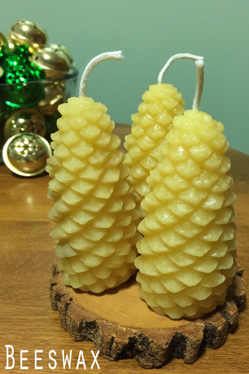 bayberry candle pinecone trio