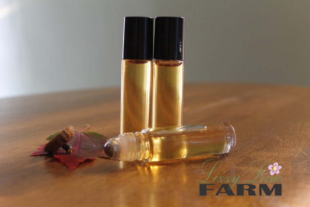 Personal Perfume Oil- APPLEJACK, apple, hard cider, cinnamon - Lizzy Lane Farm Apothecary