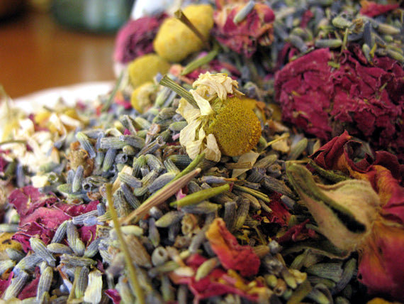 a freshly blended mix of herbs