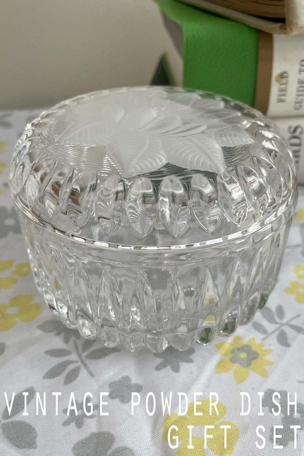 lotus flower crystal powder dish