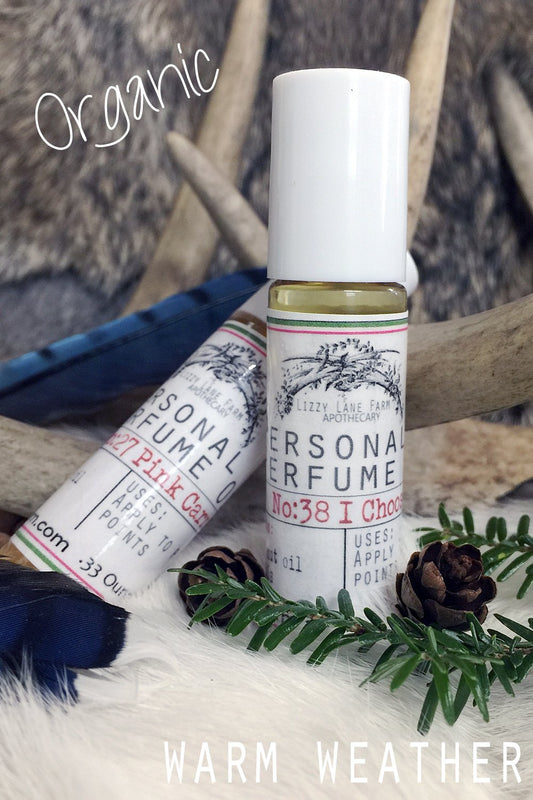 Personal Perfume Oil- warm weather collection- organic roll on perfume oil - Lizzy Lane Farm Apothecary