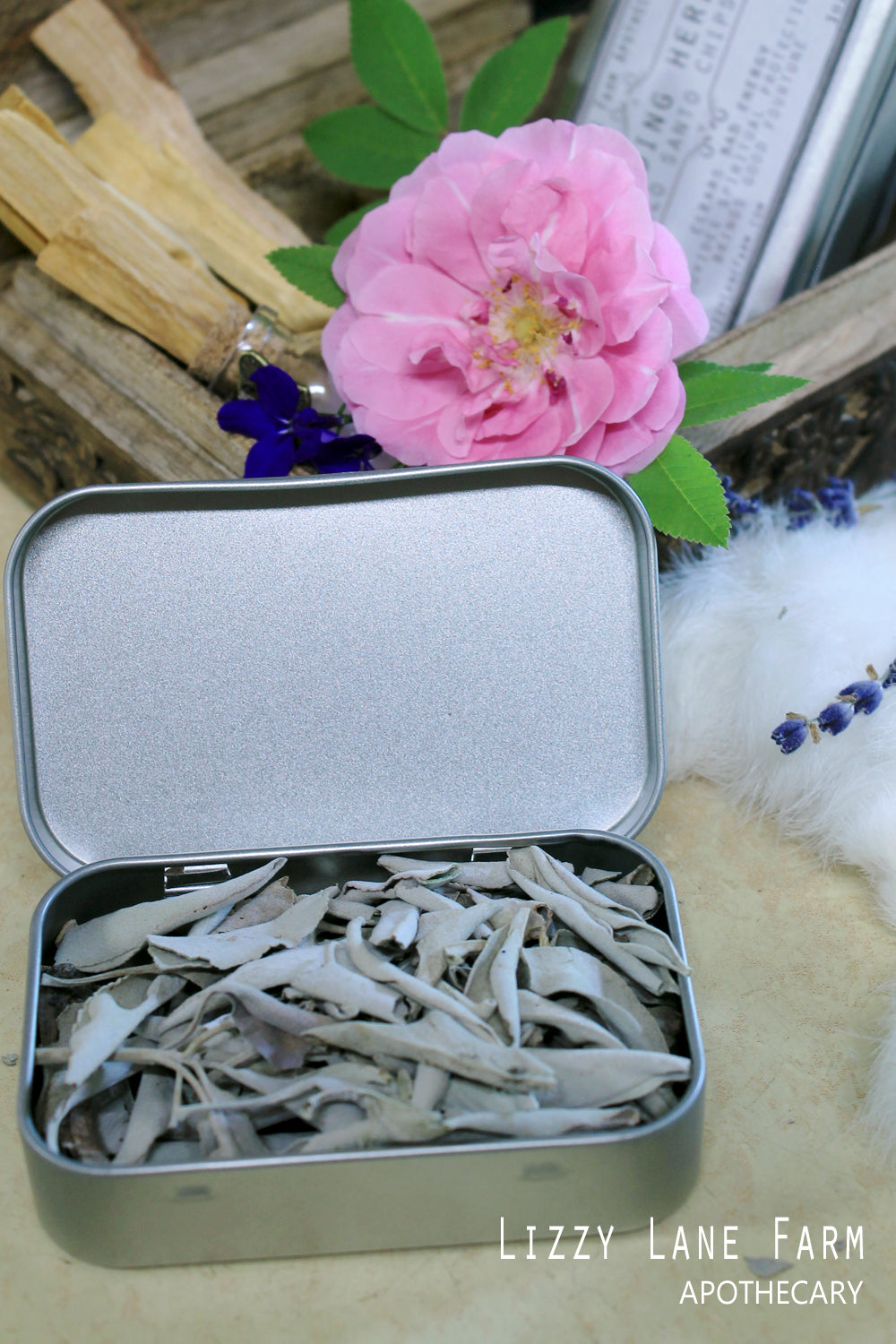White Sage Smudging Herb Tin-Purify Places, Objects & People